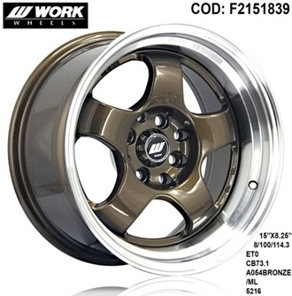 AROS # 15X8.25 8X100-114 ET0 BR-ML 5216